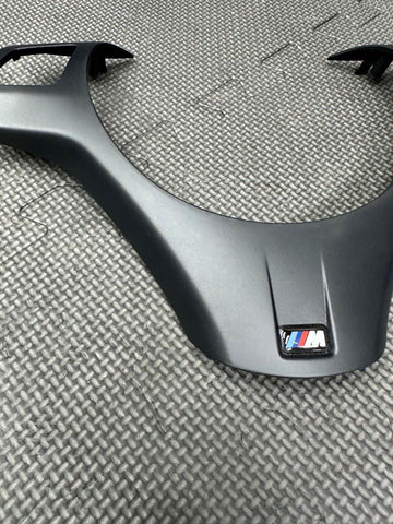 08-13 BMW E90 E92 E93 M3 Lower Steering Wheel Trim Cover Plate Black