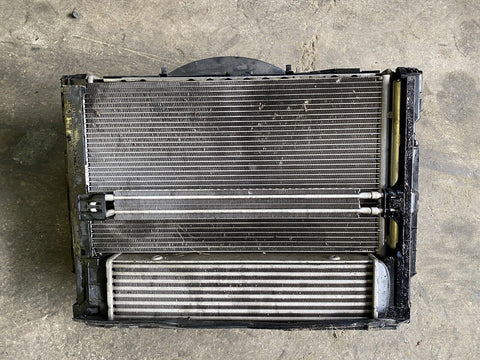 11-12 BMW E90 E92 E93 335 N55 Electric Engine Radiator Condenser Cooling Fan
