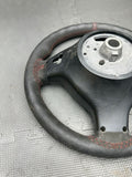 BMW Steering Wheel 01-06 E46 M3 SMG Custom Suede Wrapped Faded Stripe