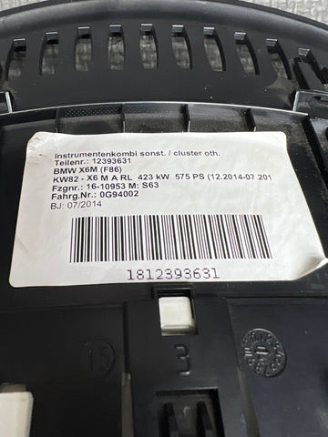 14-18 OEM BMW F85 X5M F86 X6M Instrument Cluster Speedometer
