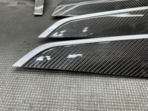 Genuine 14-18 BMW F15 X5 F85 X6 F16 F86 Real Carbon Fiber Interior Trim SET