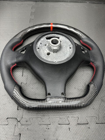 Performance Steering Wheel M Stitching 01-06 BMW E46 M3 Carbon Fiber SMG
