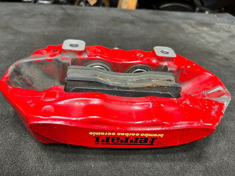 FERRARI 458 ITALIA REAR RIGHT PASSENGER SIDE CCB BRAKE CALIPER RED OEM 261791