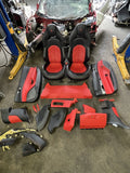 16-20 FERRARI 488 Spider Complete Interior Seats Panels Red Black 4k Miles￼