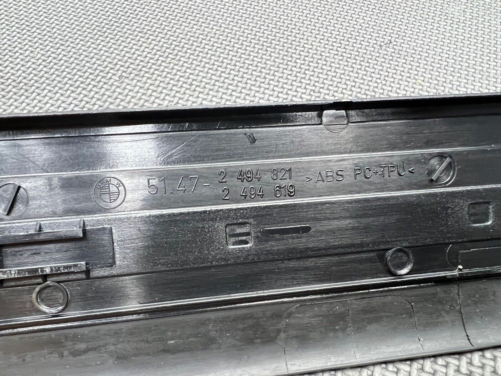 BMW E39 Black Front Door Trim Sill Strip Carpet Edge Protector 1997-2003 OEM
