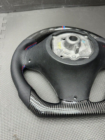 08-13 BMW E90 E92 E93 M3 OHC Carbon fiber Steering Wheel Tri Stitched Manual