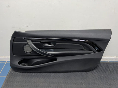 15-20 BMW F82 F83 M4 S55 Front Right Passenger Black Leather Door Card Panel