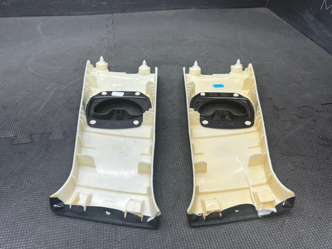 04-10 BMW E60 5 Series M5 Front B-Pillar Trim Panels Alcantara Black Set