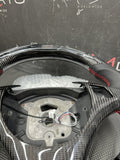 LED Performance Steering Wheel Tri Stitch BMW E90 E92 E93 M3 08-13 Carbon Fiber