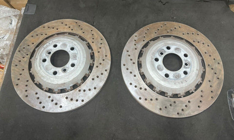 12-17 BMW F06 F10 F12 F13 M5 M6 REAR BRAKE DISCS ROTORS PAIR 396X24 NO LIPS