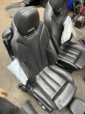 15-20 BMW F83 M4 Convertible Front & Back Seats Cushion Black Leather