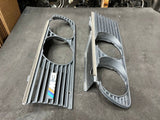 Headlight Grilles Grills + Emblem 84-91 BMW E30 318 325 M3 OEM