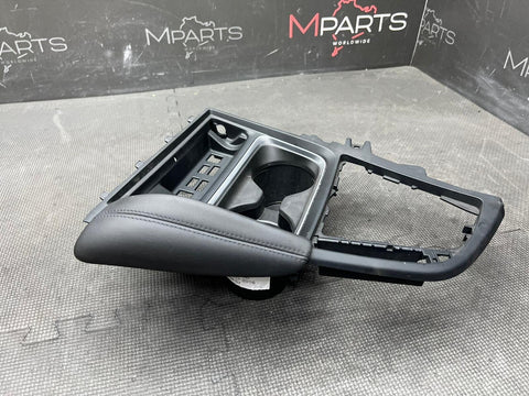 15-20 BMW F80 F82 F83 M3 M4 Front Cup Holder Center Console Trim Black Stitching