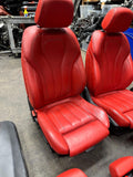 14-18 BMW F85 X5M Fits F15 X5 Mugello Red LEATHER SEATS CENTER CONSOLE