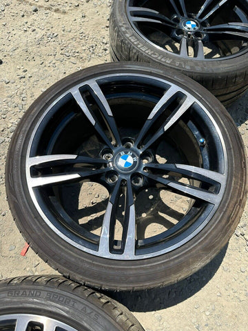 OEM BMW F80 F82 F83 M2 M3 M4 Wheels Rims Style 437M 19x9 19x10 Black Set