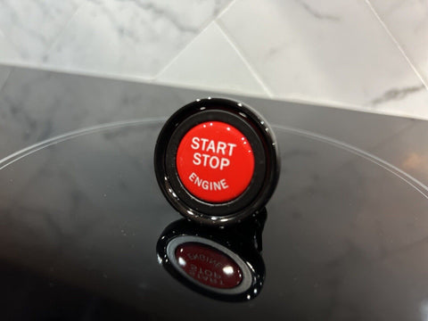 BMW Start Stop Switch Button Cover Cap Red Gloss Black E82 E90 E92 E93 135 M3