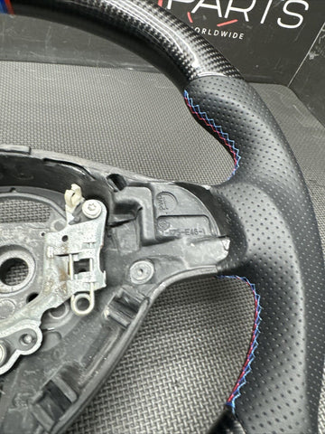 Performance Steering Wheel M Stitching 01-06 BMW E46 M3 Carbon Fiber Manual