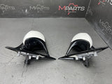 08-13 BMW E92 E93 M3 Side View Mirrors Pair White Gloss Black Trim 3 PIN