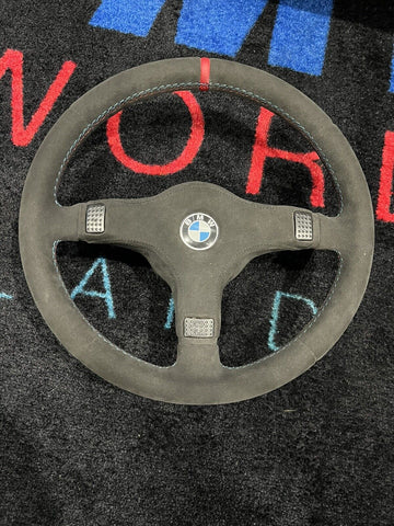 BMW E30 M3 1988-1991 385mm M-Tech 1 Steering Wheel Custom M Stitch Red