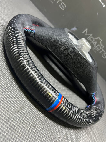 BMW E92 M3 2008-2013 OHC Carbon fiber Steering Wheel Tri Stitched Manual