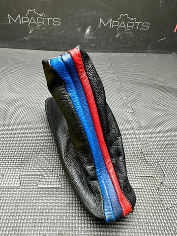 01-06 BMW E46 M3 EMERGENCY PARKING E BRAKE LEATHER BOOT TRI COLORS