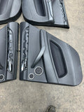 08-14 BMW E71 X6M Front & Rear Door Cards Panels Covers Trims Black