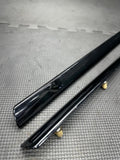 01-06 BMW E46 325 328 330 M3 Coupe Front Door Trims Mouldings Jet Black