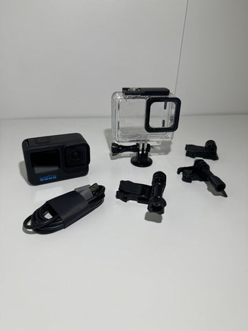 GoPro HERO10 Black Action Bundle (w/ 2 Batteries, Charger, Mounts, Case)