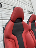 21-24 BMW G82 M4 Coupe Front & Back Seats Cushion Fiona Red Leather