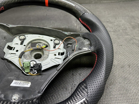 BMW E92 M3 2008-2013 OHC Carbon fiber Steering Wheel Tri Stitched Manual