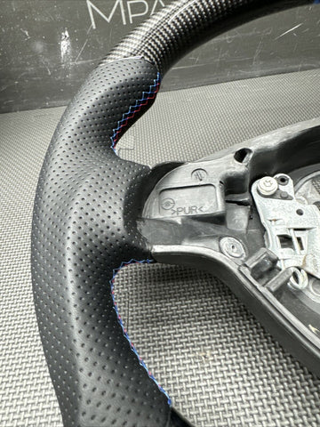 Performance Steering Wheel M Stitching 01-06 BMW E46 M3 Carbon Fiber Manual