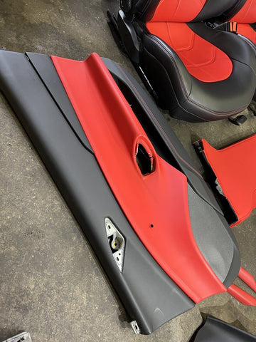 16-20 FERRARI 488 Spider Complete Interior Seats Panels Red Black 4k Miles￼