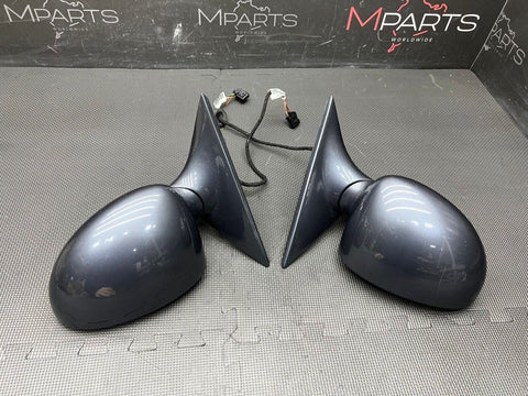 01-06 BMW E46 M3 Right Left Side View Mirrors Pair Steel Grey Gray
