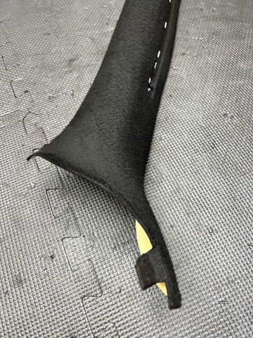 01-06 BMW E46 M3 Coupe Front A Pillar Black OEM Left Driver *Fabric Peeled*