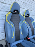 21-24 BMW G82 M4 Coupe Front & Back Seats Cushion Blue Leather