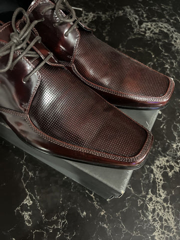 KENNETH COLE Reaction Mens Shoes - Star Quality Brown Leather Oxfords Size 11.5