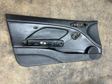 00-06 BMW E46 COUPE CONVERTIBLE LEFT DRIVER SIDE DOOR PANEL CARD BLACK OEM