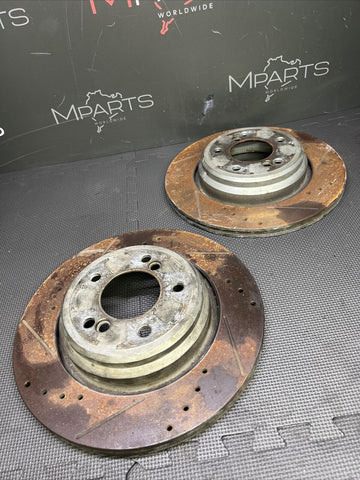 01-06 BMW E46 M3 REAR Brake Drilled & Slotted Rotors Left Right Pair Set