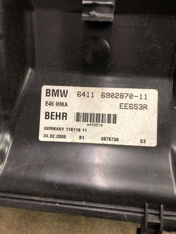 BMW E46 3 Series Heater Box Core 00-06 320 323 325 328 330 M3 + Final Resistor