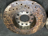 BMW E39 Pair Set Of 2 Front Disc Brake Rotors Drilled New
