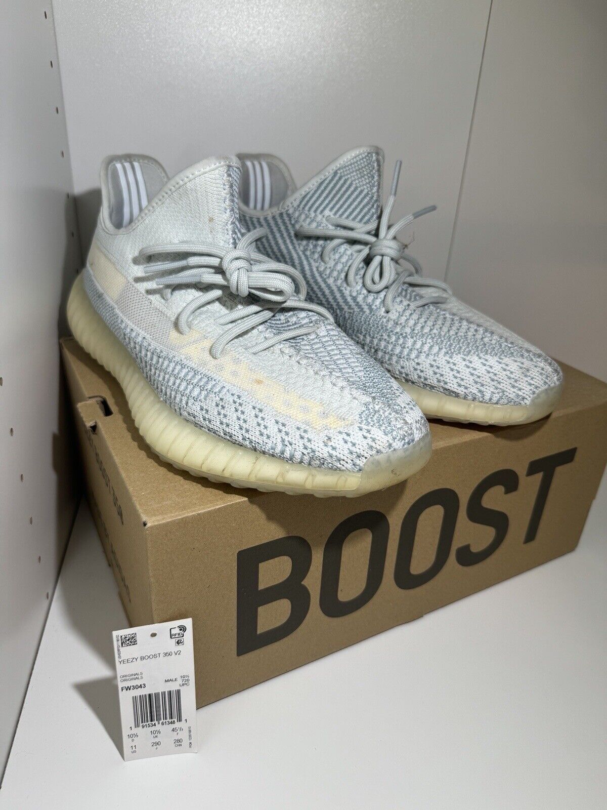 Size 11 - Adidas Yeezy Boost 350 V2 FW3043 Cloud White Non