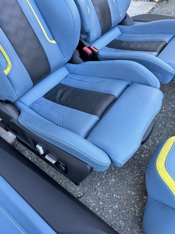 21-24 BMW G82 M4 Coupe Front & Back Seats Cushion Blue Leather